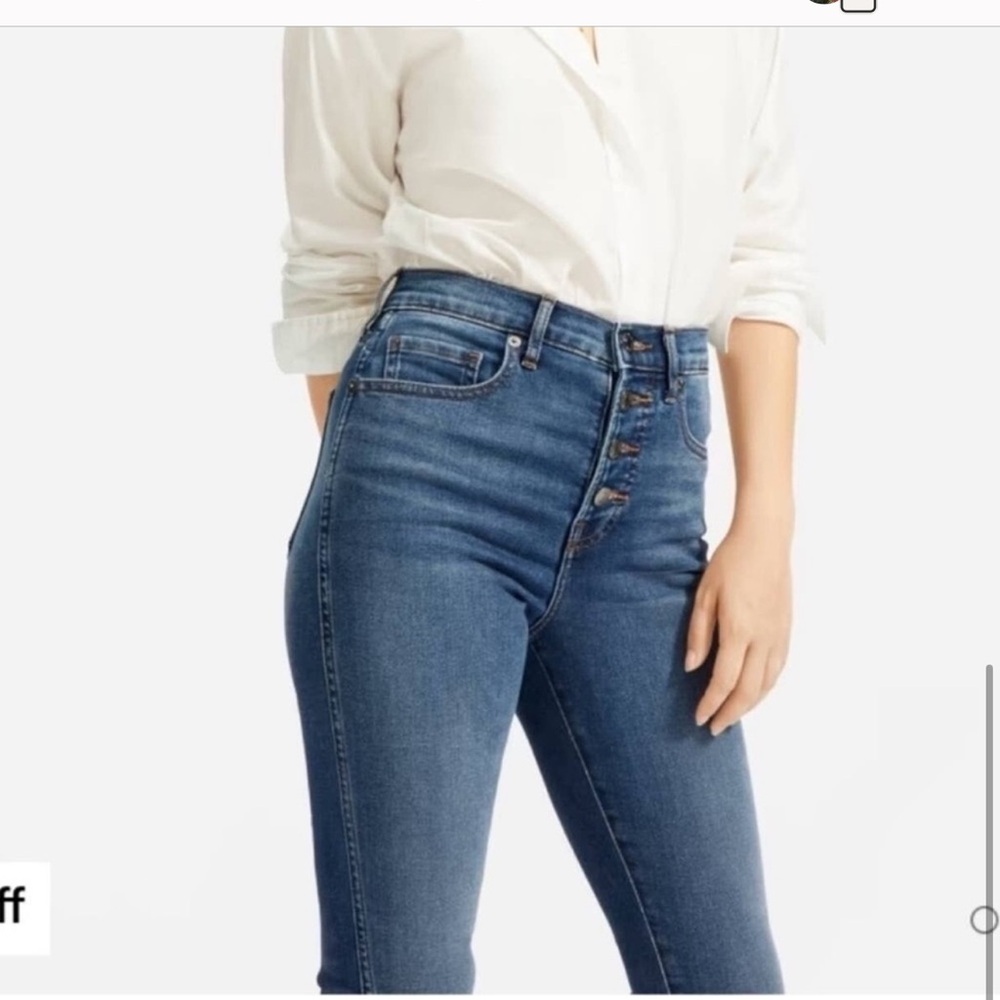 Everlane high rise vintage Jean button fly - Picture 6 of 10